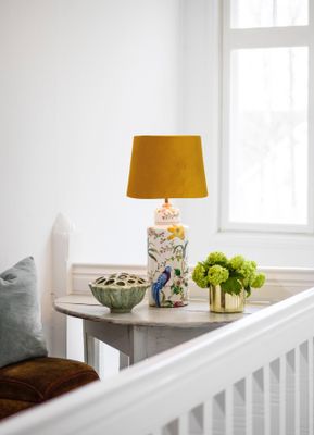 PR Home Li Na Lampfot Vit/mönstrad 46cm