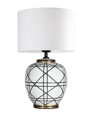 PR Home New York Bordslampa Svartvit 61cm