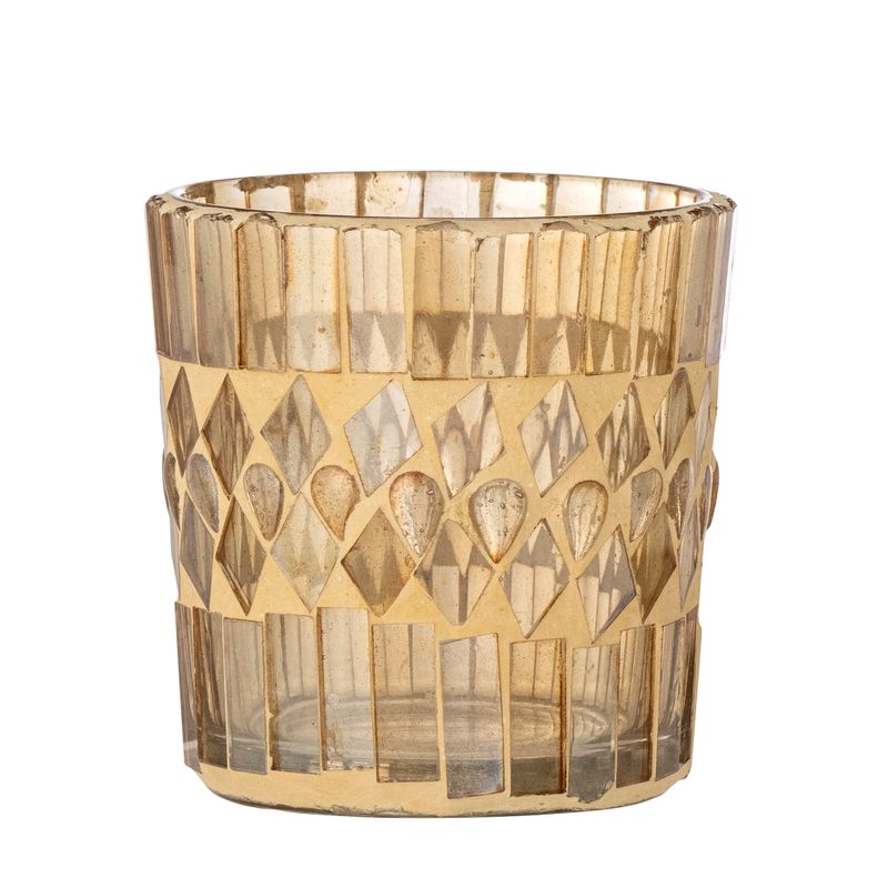 Värmeljushållare Guld Glas Hermione | Bloomingville