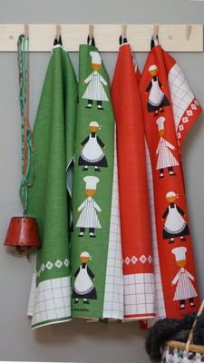 Kökspolka, Kökshandduk, Rödvit Almedahls