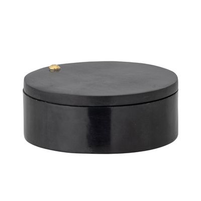 Burk med lock Svart Täljsten Manja | Bloomingville