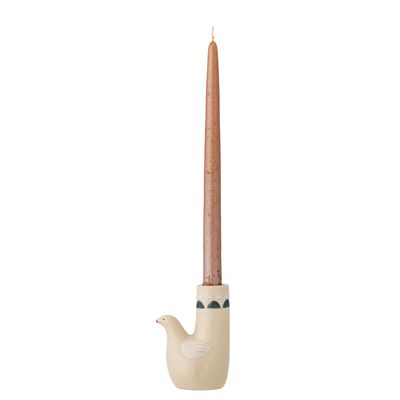 Ljusstake Vit Stengods Trudy | Bloomingville