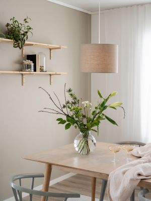 PR Home Sara Taklampa Linne Ljus Beige 35cm