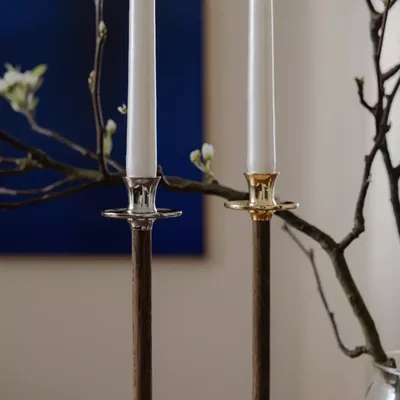 Hilke Collection Ljusstake, Alto Basso - Förnicklad Mässing