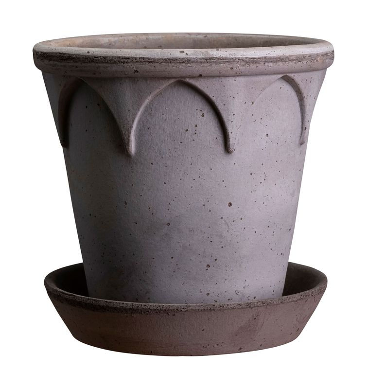 Bergs Potter Elizabeth RAW Kruka med Fat Ø25 cm, Grå