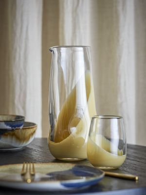 Bloomingville Ballard Dricksglas, Natur, Glas Ø8xH9 cm, Set om 4