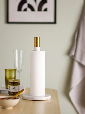 Hushållspappershållare Vit Marmor Emira | Bloomingville
