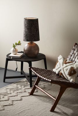 Jonna Lampfot Brun Vintage 32cm | PR Home
