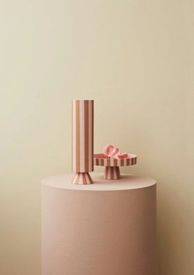 OYOY Toppu Bricka Kola/Rosa Stengods Ø20 cm