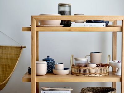 Serveringsbricka Natur Bambu Salle Set om 2 | Bloomingville