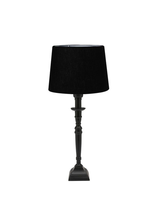 Salong Bordslampa med lampskärm 42cm Svart | PR Home