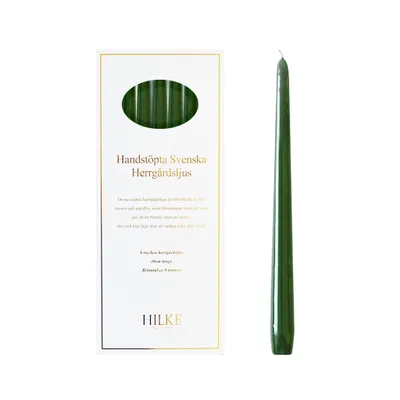 Hilke Collection Herrgårdsljus - Mörkgrön Glans