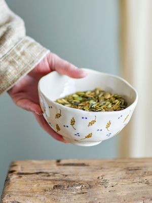 Skål Vit Stengods Pippine | Bloomingville