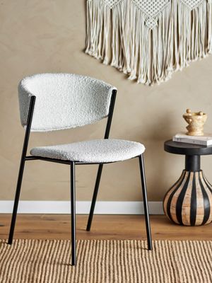 Matsalsstol Vit Polyester Marlo | Bloomingville