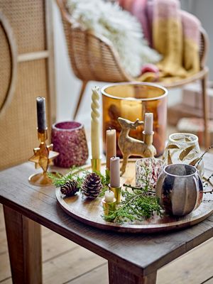 Värmeljushållare Guld Återvunnet glas Felecia | Bloomingville