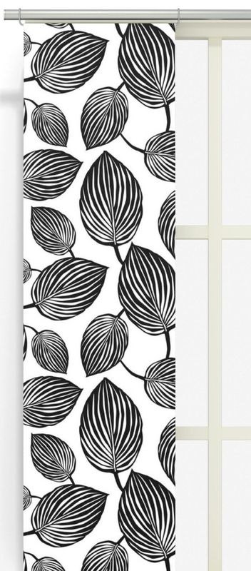 Lyckans Blad vit/svart panellängd 2 pack Arvidssons Textil