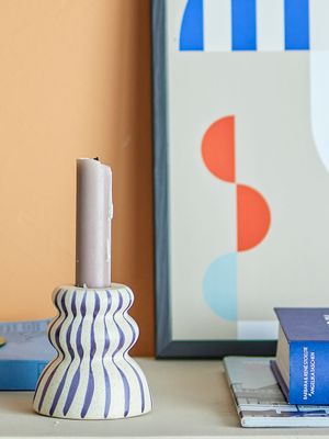 Ljusstake Blå Stengods Gabin | Bloomingville