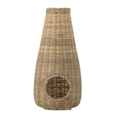 Ottine Lykta m/glas Natur Bambu Ø24cm Bloomingville