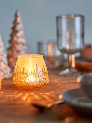 Värmeljushållare Guld Återvunnet glas Fenjah | Bloomingville