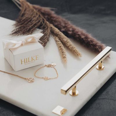 Hilke Collection Marmorbricka - Mässing