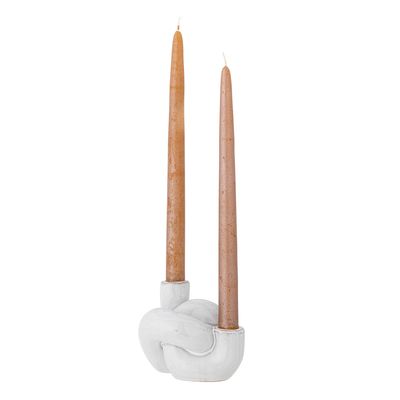Ljusstake Vit Stengods Haydn | Bloomingville