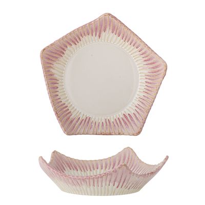 Floral Skål Rosa Stengods Ø28cm Bloomingville Creative