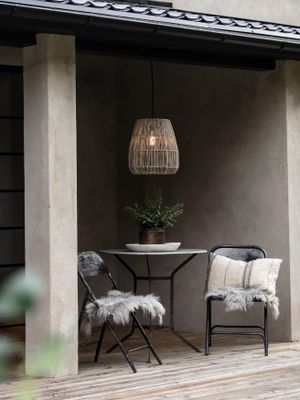 Saigon Taklampa Natur/Grå 38cm Grå Utomhus | PR Home