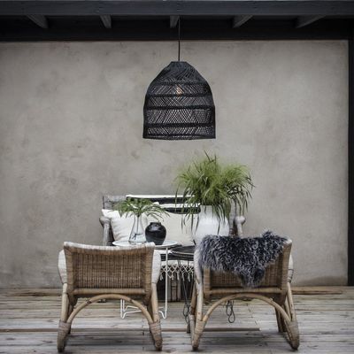 Maja Outdoor Wicker Black 36cm Svart | PR Home