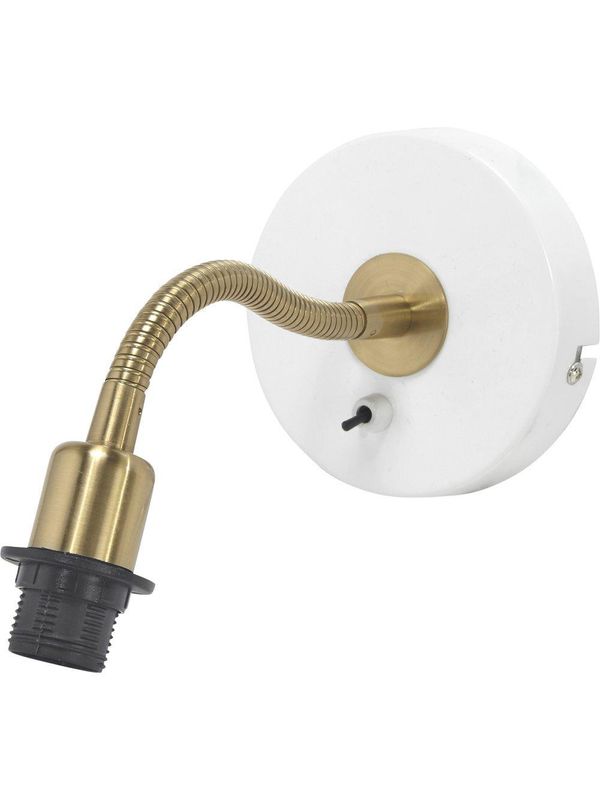 PR Home Cia Vägglampa E14 Vit/Mässing 27cm