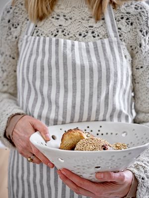 Dekorationsskål Vit Stengods Dalena | Bloomingville