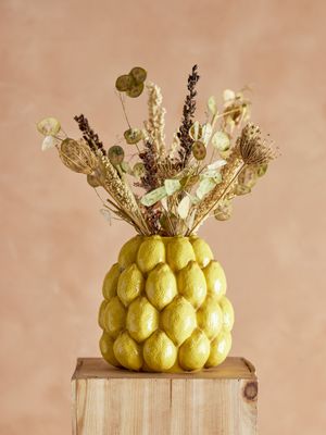 Limone Vas Gul Stengods Ø22cm Bloomingville Creative