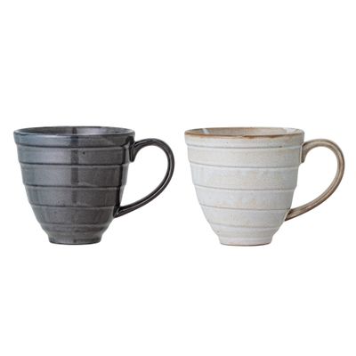Kopp Vit Stengods Masami Set om 2 | Bloomingville