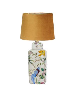 PR Home Li Na Lampfot Vit/mönstrad 46cm