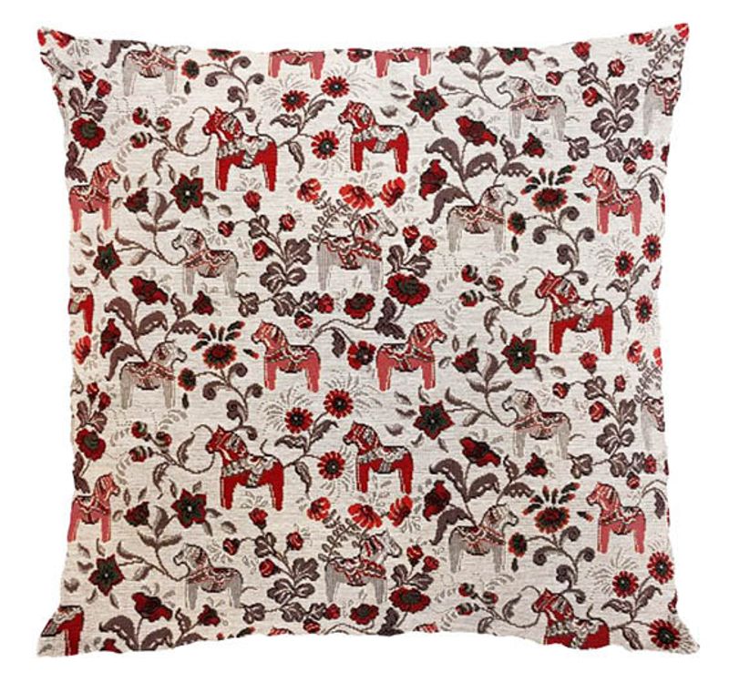 Leksand Mini jacquard offwhite/röd kuddfodral Arvidssons Textil