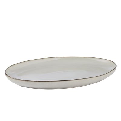 Lene Bjerre Amera Bricka Vit Stengods 40x30 cm