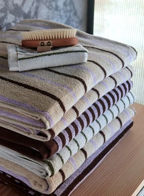 Handduk Beige / Brun / Lavendel Ekologisk Bomull OYOY LIVING