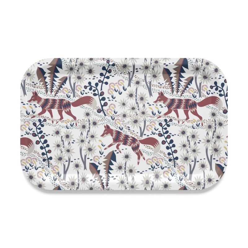 Stjärnspeja beige/röd bricka Arvidssons Textil