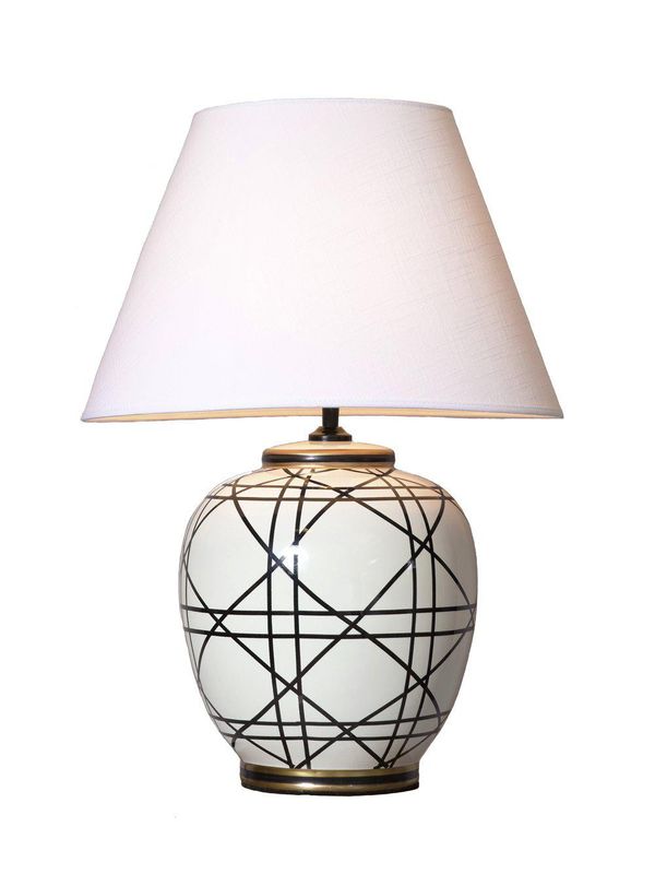 PR Home New York Bordslampa Svartvit och vit 60cm