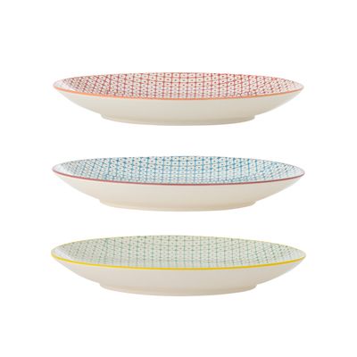Tallrik Röd Stengods Carla 3-pack | Bloomingville