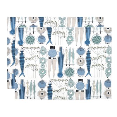 Picknick, Bordstablett, Blå, 45X34Cm 2-Pack