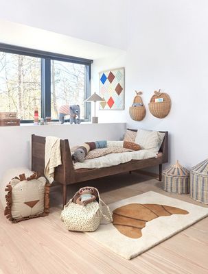 OYOY Cirkuskorg Blå Rotting Set Om 2