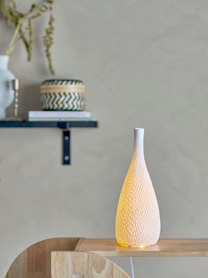 Bordslampa Vit Stengods Pela | Bloomingville
