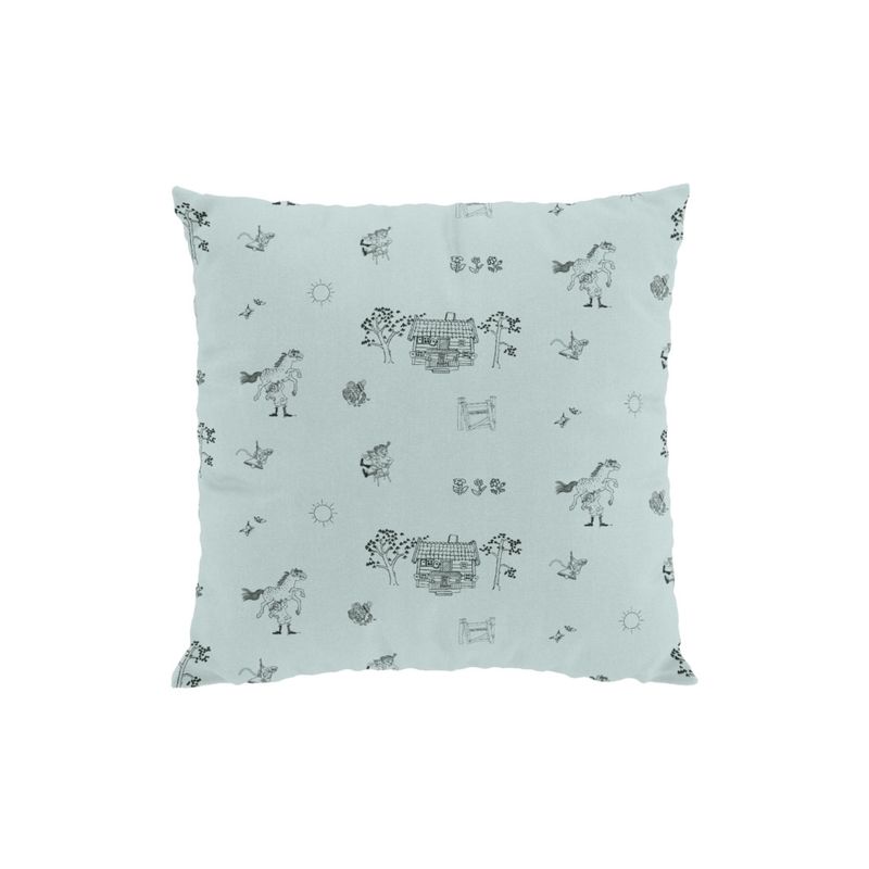 Villa Villekulla grön kuddfodral Arvidssons Textil