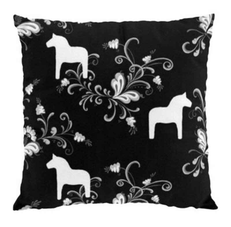 Kurbits svart/vit kuddfodral Arvidssons Textil