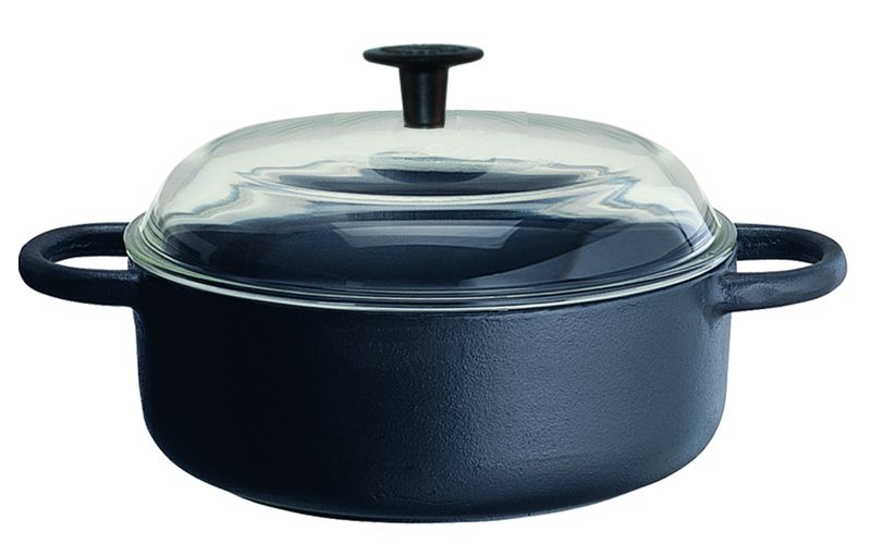 Rund Gryta 3L, Glaslock Ø25 cm Ronneby Bruk