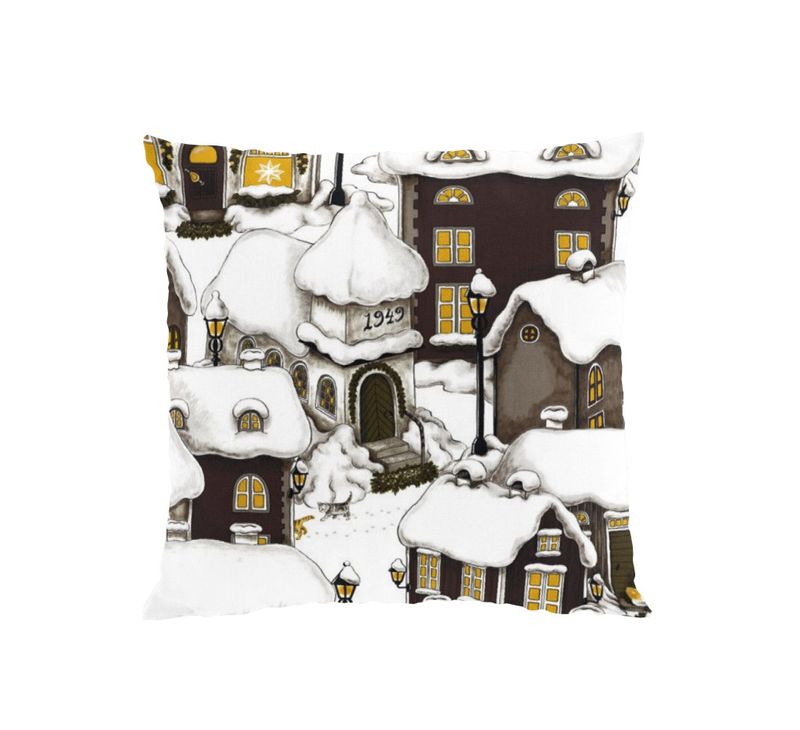 Lyckeby brun kuddfodral Arvidssons Textil