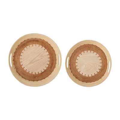 Bricka Natur Bambu Lany Set om 2 | Bloomingville
