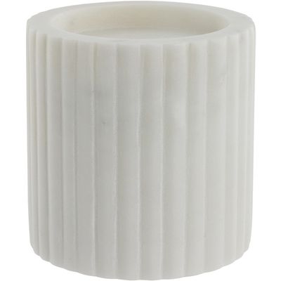 Lene Bjerre Eliana Ljusstake Vit Marmor H10 cm