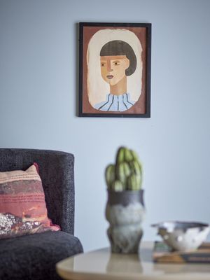 Bloomingville Amanda Illustration Med Ram, Brun, Granträ L32xH42xW2 cm