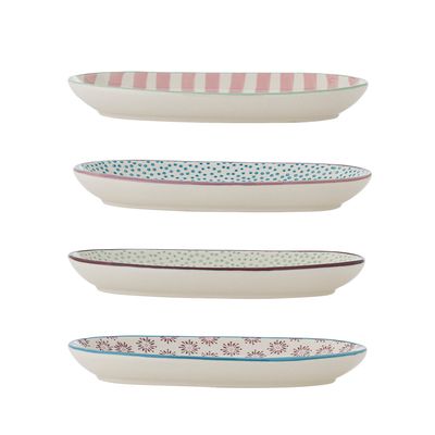 Tallrik Blå Stengods Patrizia 4-pack | Bloomingville